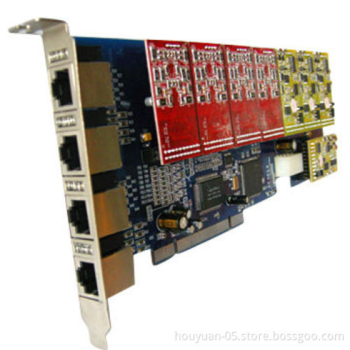 Internet Accessible Telephone Voice System with 16 Channels Single Card Digital Voice Recorder
